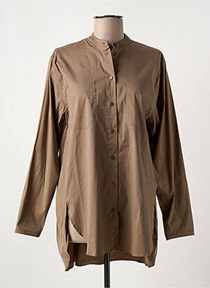 Tunique manches longues fermeture boutonnée sur le devant marron MOS MOSH femme