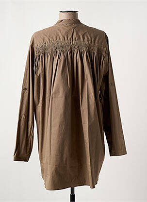 Tunique manches longues fermeture boutonnée sur le devant marron MOS MOSH femme