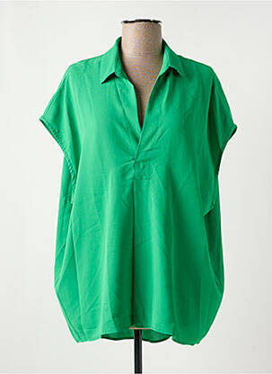 Blouse manches courtes manches courtes vert VIE TA VIE femme