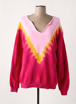 Sweat-shirt stretch manches longues rose IMPREVU femme