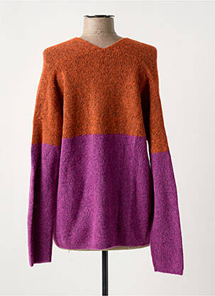 Pull col v manches longues orange MOS MOSH femme