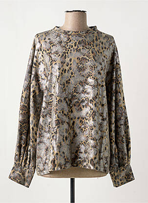 Sweat-shirt coupe over-size manches longues beige MINETTE femme