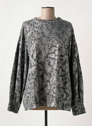 Sweat-shirt coupe over-size manches longues beige MINETTE femme
