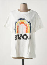 T-shirt coupe droite manches courtes blanc MINETTE femme