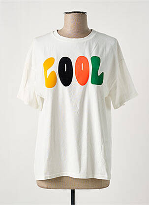 T-shirt coupe droite manches courtes blanc ARTY BLUSH femme