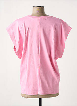 T-shirt coupe droite manches courtes rose LUMINA femme