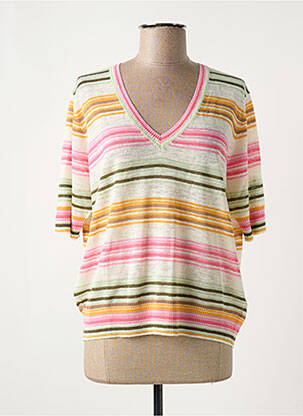 Pull col v manches courtes rose MOS MOSH femme