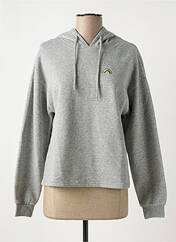Sweat-shirt à capuche gris PIECES pour femme seconde vue