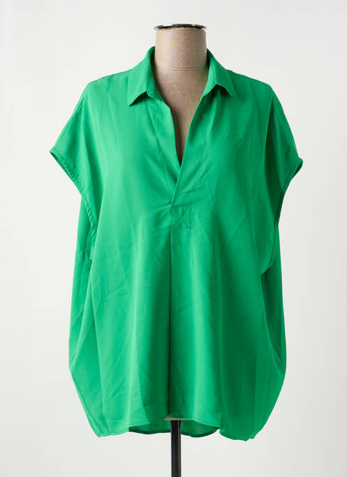Blouse manches courtes manches courtes vert VIE TA VIE femme