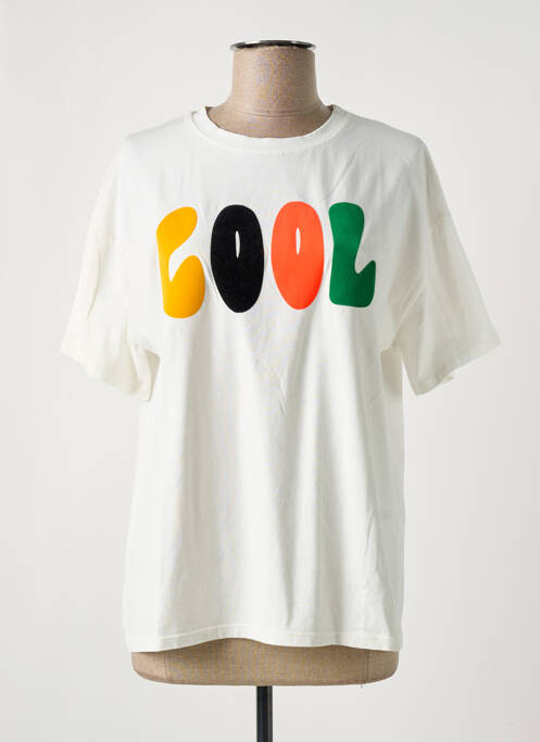 T-shirt coupe droite manches courtes blanc ARTY BLUSH femme