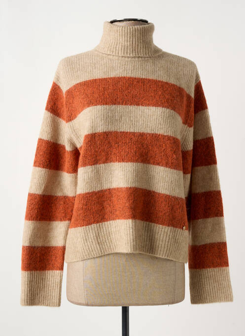 Pull col roulé orange MOS MOSH pour femme