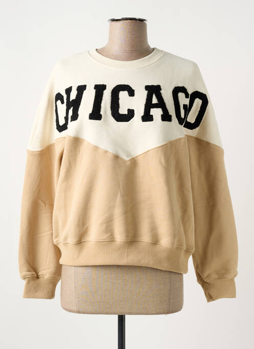 Sweat-shirt beige CHARLIOR pour femme