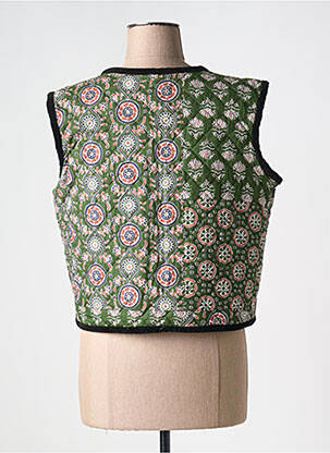 Gilet sans manche coupe cintrée vert MAMOUCHKA femme