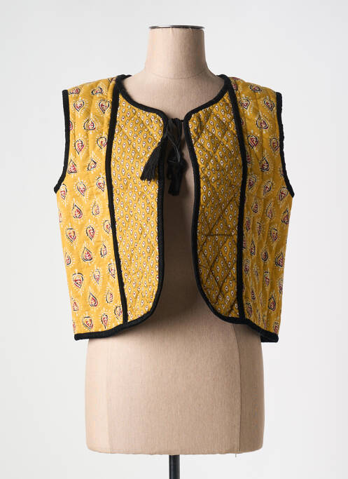 Gilet sans manche jaune MAMOUCHKA pour femme