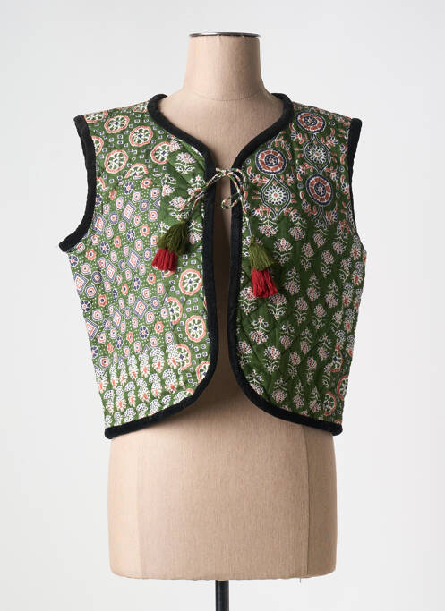 Gilet sans manche vert MAMOUCHKA pour femme