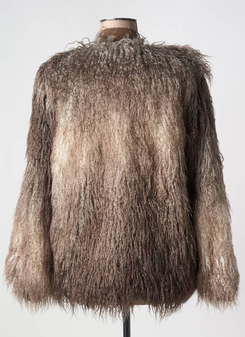 Manteau court marron IMPREVU pour femme