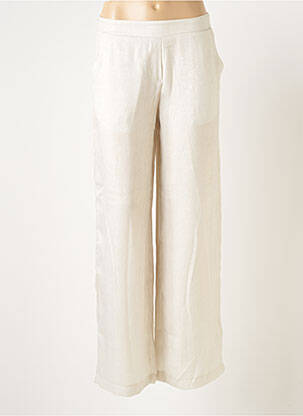 Pantalon droit taille élastique taille normale beige SCARLET ROOS femme