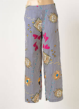 Pantalon large tissage crêpe taille normale bleu SCARLET ROOS femme