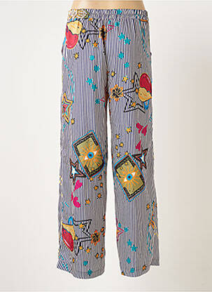 Pantalon large tissage crêpe taille normale bleu SCARLET ROOS femme