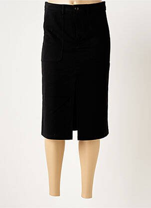 Jupe mi-longue noir JANIS & JOHN pour femme