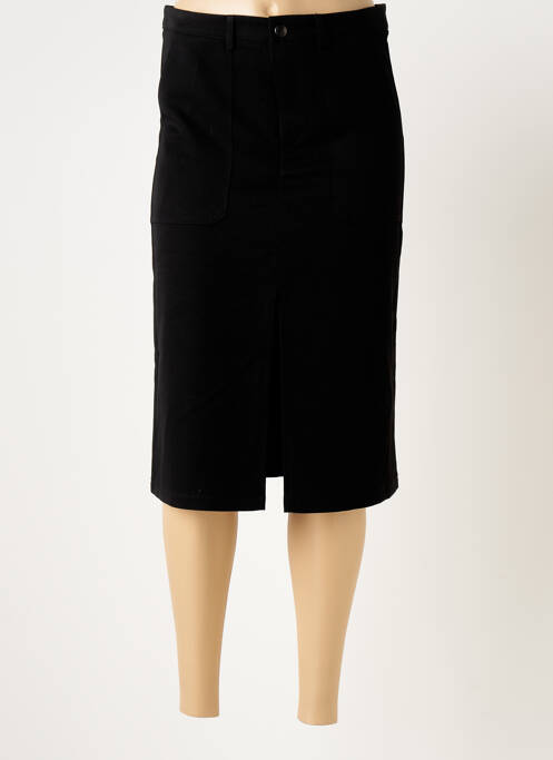 Jupe mi-longue noir JANIS & JOHN pour femme