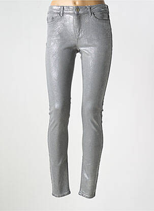Jeans skinny taille normale taille normale argent ONLY femme