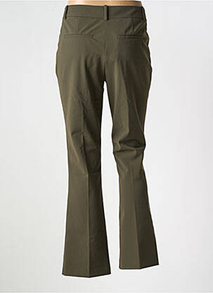 Pantalon flare fermeture zippée sous rabat avec crochet taille haute vert MOS MOSH femme