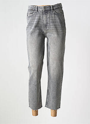 Jeans coupe droite taille haute taille haute gris ONLY femme