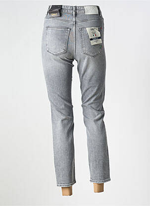Jeans skinny effet usé délavé taille haute gris ONLY femme