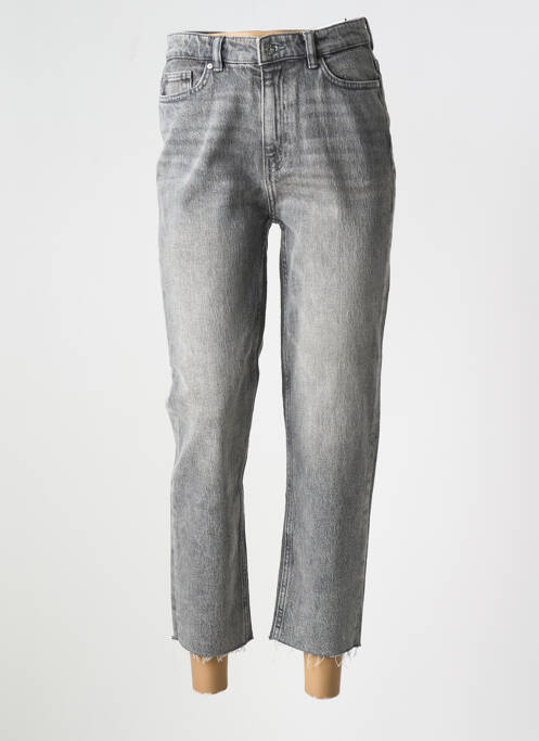 Jeans coupe droite taille haute taille haute gris ONLY femme