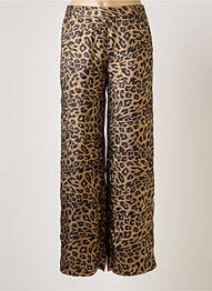 Pantalon large tissage crêpe taille haute or SCARLET ROOS femme