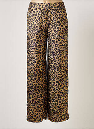 Pantalon large tissage crêpe taille haute or SCARLET ROOS femme