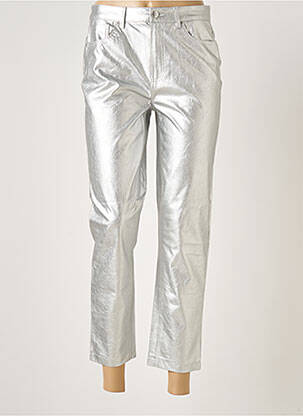 Pantalon slim taille normale taille normale argent ONLY femme