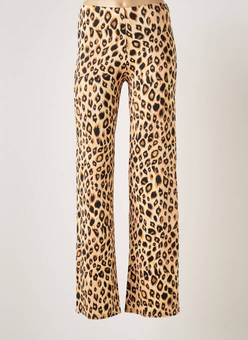 Pantalon droit beige BE FUN pour femme