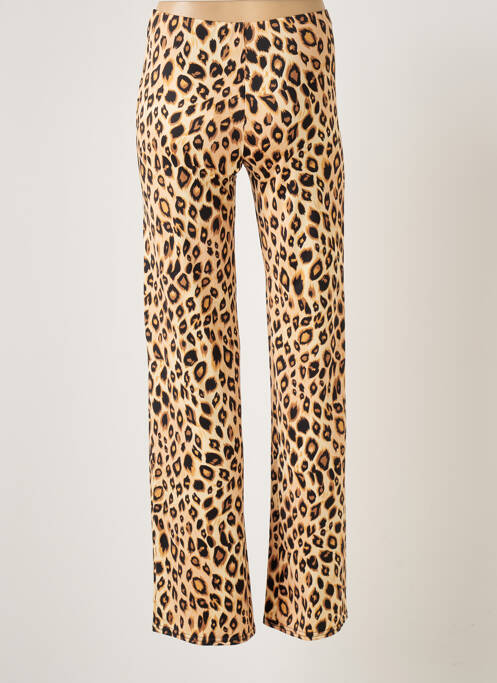 Pantalon droit beige BE FUN pour femme