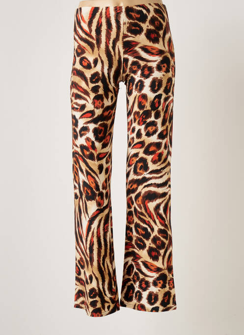 Pantalon droit orange BE FUN pour femme