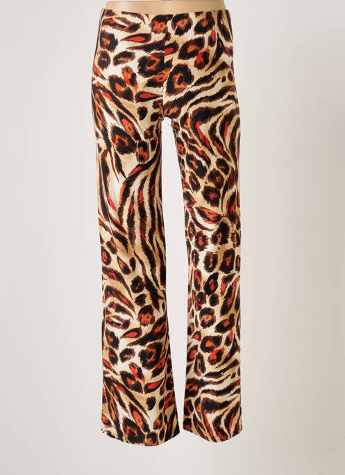 Pantalon droit orange BE FUN pour femme