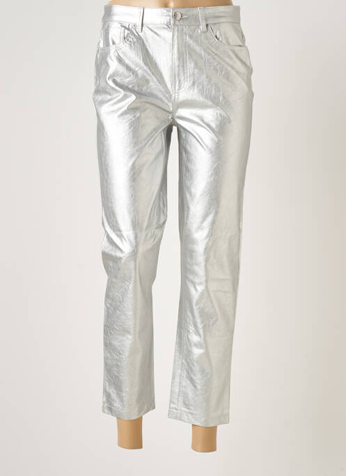 Pantalon slim argent ONLY pour femme