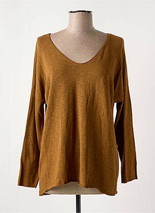 T-shirt manches longues manches longues marron NINETTE femme