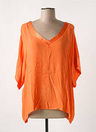 Blouse manches courtes manches courtes orange NINETTE femme