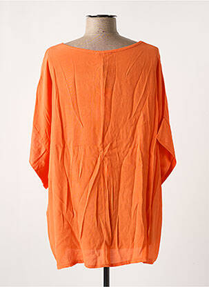 Blouse tissage crêpe manches courtes orange NINETTE femme
