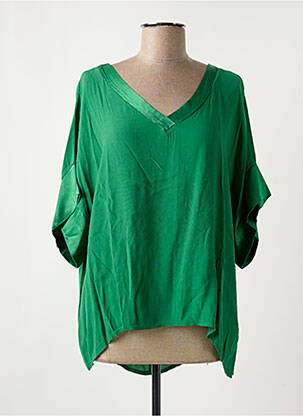 Blouse manches courtes manches courtes vert NINETTE femme