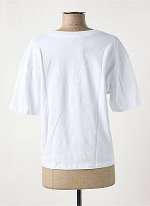 T-shirt sérigraphie floquée manches courtes blanc NINETTE femme