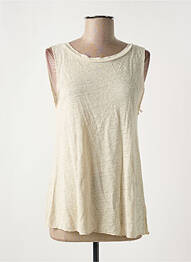 Débardeur coupe cintrée sans manche beige NINETTE femme