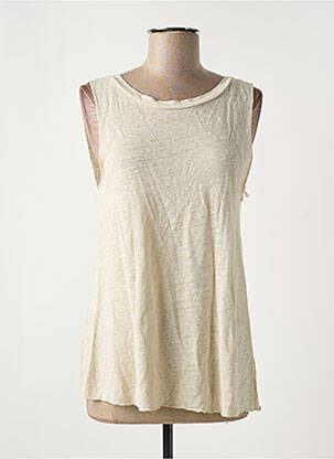 Débardeur coupe cintrée sans manche beige NINETTE femme