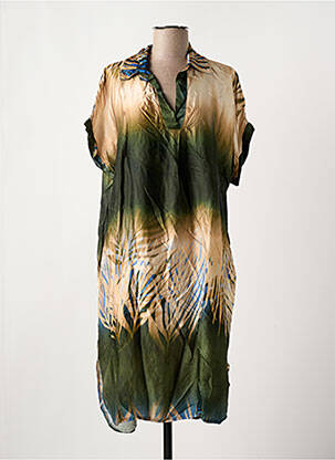 Robe mi-longue beige NINETTE pour femme