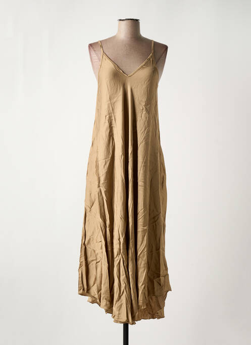 Robe mi-longue beige NINETTE pour femme