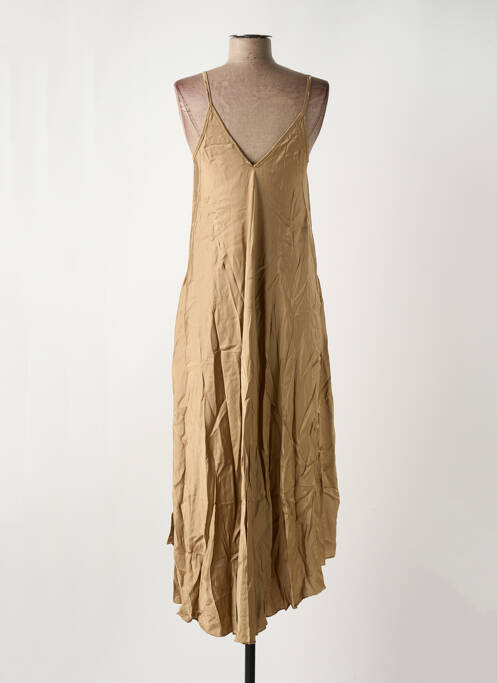 Robe mi-longue beige NINETTE pour femme