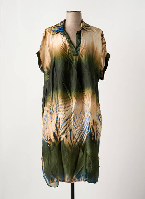 Robe mi-longue beige NINETTE pour femme