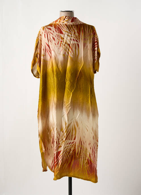 Robe mi-longue marron NINETTE pour femme